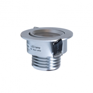 Set 2 x 4 Watt dimbare led inbouwspots Aluminium - 2700K